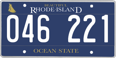 RI license plate 046221