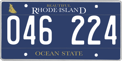 RI license plate 046224
