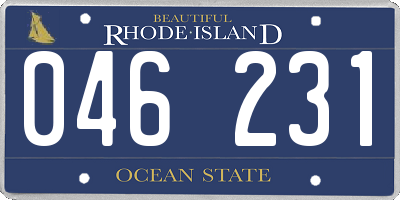 RI license plate 046231
