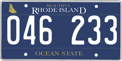 RI license plate 046233