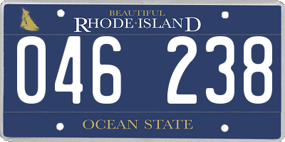 RI license plate 046238