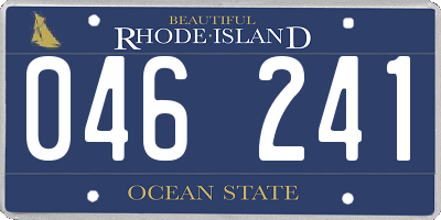RI license plate 046241