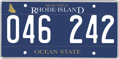 RI license plate 046242