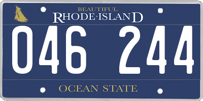 RI license plate 046244