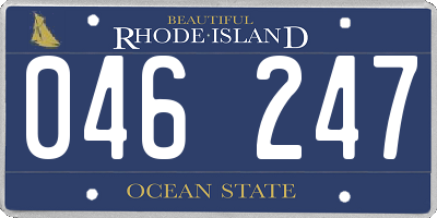 RI license plate 046247