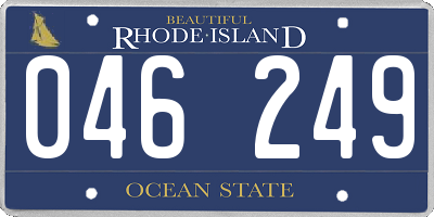RI license plate 046249