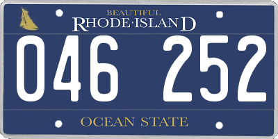 RI license plate 046252