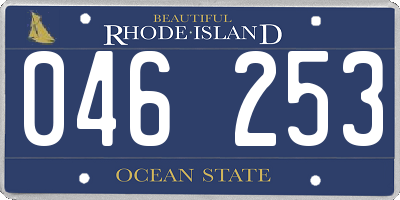 RI license plate 046253