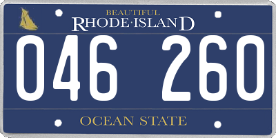 RI license plate 046260