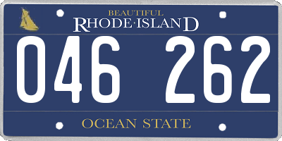 RI license plate 046262