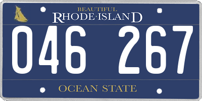 RI license plate 046267