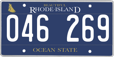 RI license plate 046269