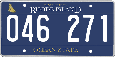 RI license plate 046271