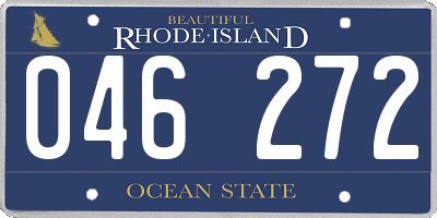 RI license plate 046272