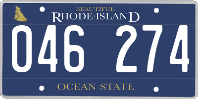 RI license plate 046274