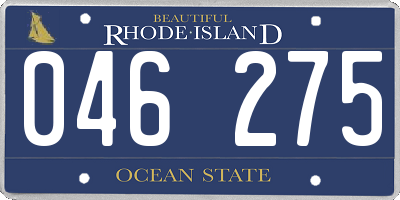 RI license plate 046275