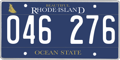 RI license plate 046276