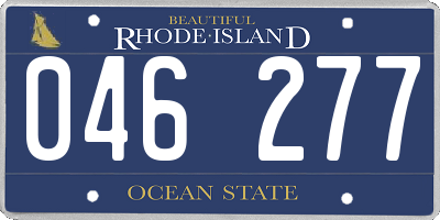 RI license plate 046277