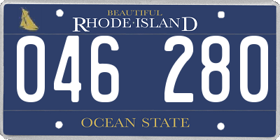 RI license plate 046280