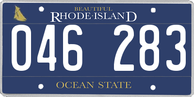 RI license plate 046283