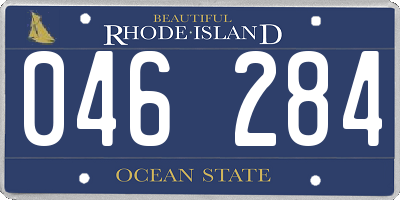 RI license plate 046284