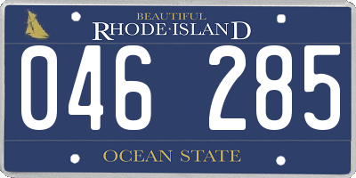 RI license plate 046285