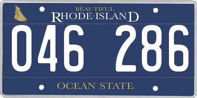 RI license plate 046286