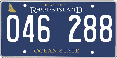 RI license plate 046288