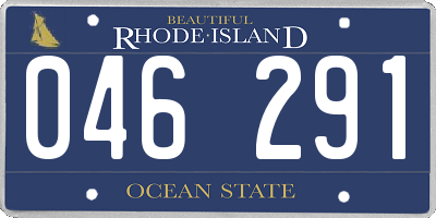 RI license plate 046291