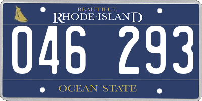 RI license plate 046293