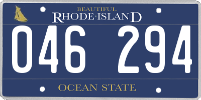 RI license plate 046294