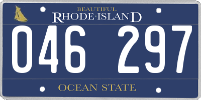 RI license plate 046297