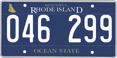 RI license plate 046299