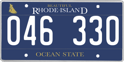 RI license plate 046330