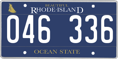 RI license plate 046336