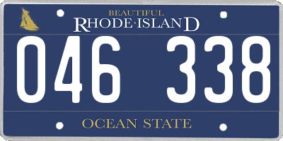 RI license plate 046338