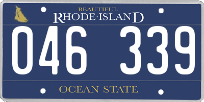 RI license plate 046339