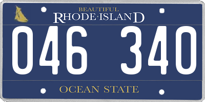 RI license plate 046340