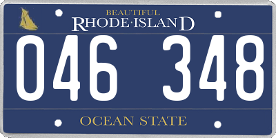 RI license plate 046348
