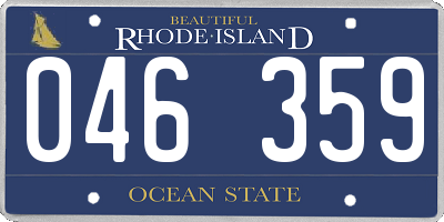 RI license plate 046359