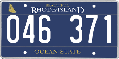 RI license plate 046371