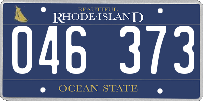 RI license plate 046373
