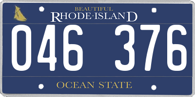 RI license plate 046376