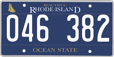 RI license plate 046382