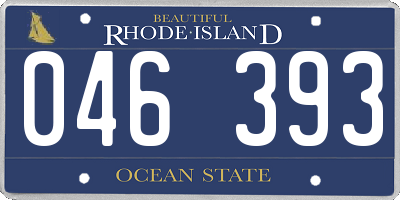 RI license plate 046393
