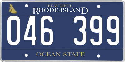 RI license plate 046399