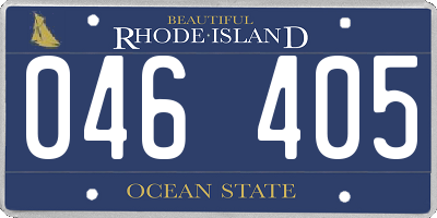 RI license plate 046405