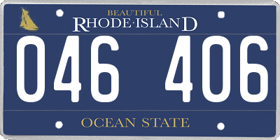 RI license plate 046406