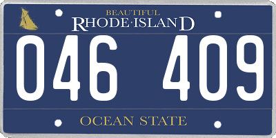 RI license plate 046409