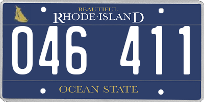 RI license plate 046411